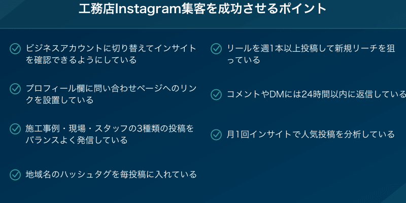 工務店Instagram集客を成功させるポイント