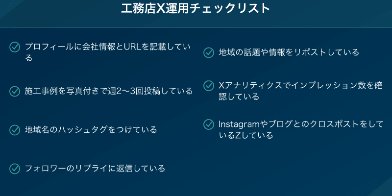 工務店X運用チェックリスト